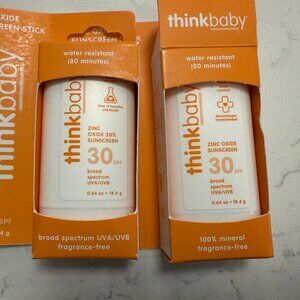 Two new thinkbaby stick sunscreen SPF 30 baby